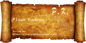 Pisak Kadosa névjegykártya